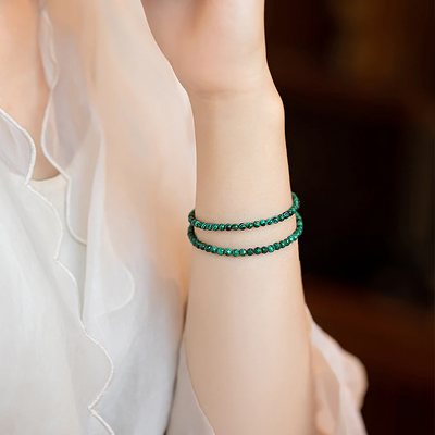 2Jewellery Green Malachite Natural Crystal Bracelet