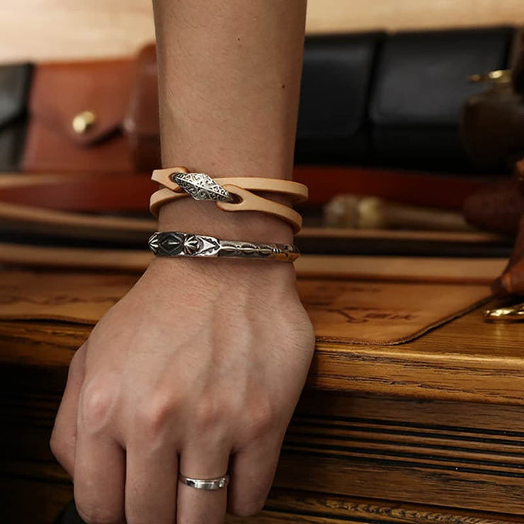  men leather bracelets