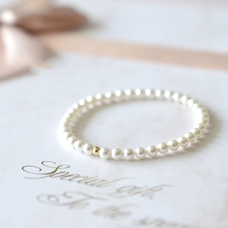 birthday gift girl handmade jewelry beaded pearl bracelet